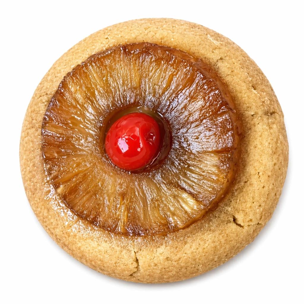 Pineapple Upside Down Cake Crumbl Cookie