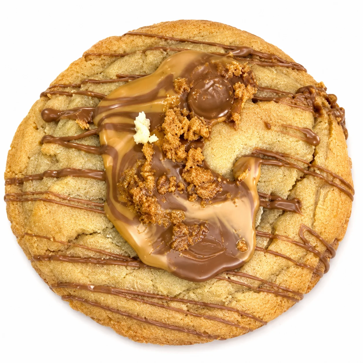Peanut Butter Cup Crumbl Cookie ft. REESE'S